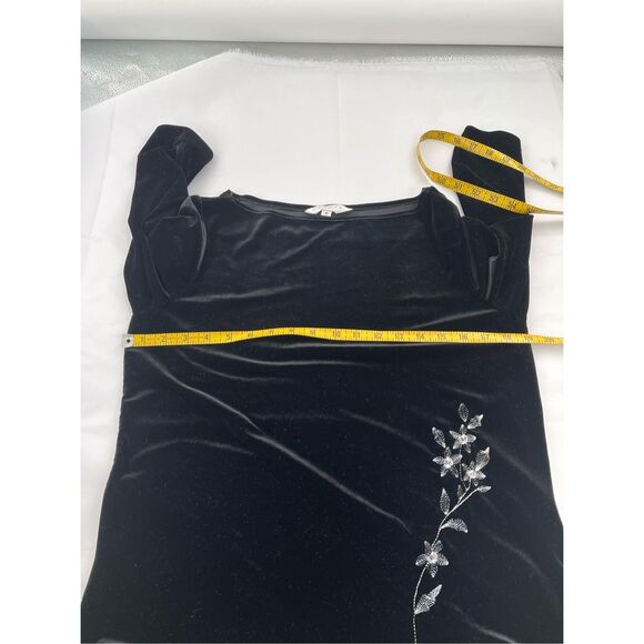 Outfit JPR size medium embroidered black velvet top - Picture 8 of 10